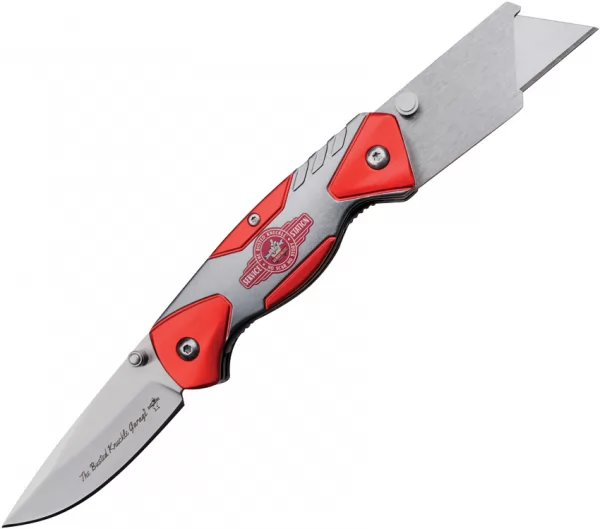 Busted Knuckle Linerlock Red-Gray BKGFDR002