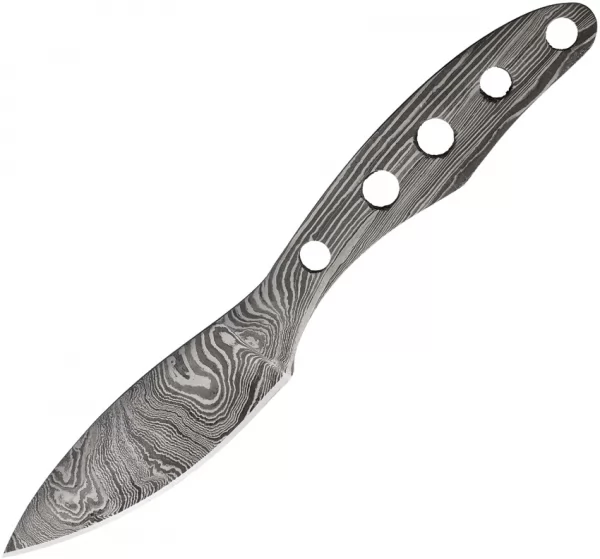 Knifemaking Damascus Knife Blade w- Guard BL153D