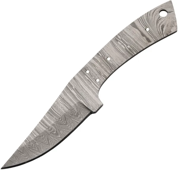Knifemaking Curved Drop Point Damascus Bla BLDM2747