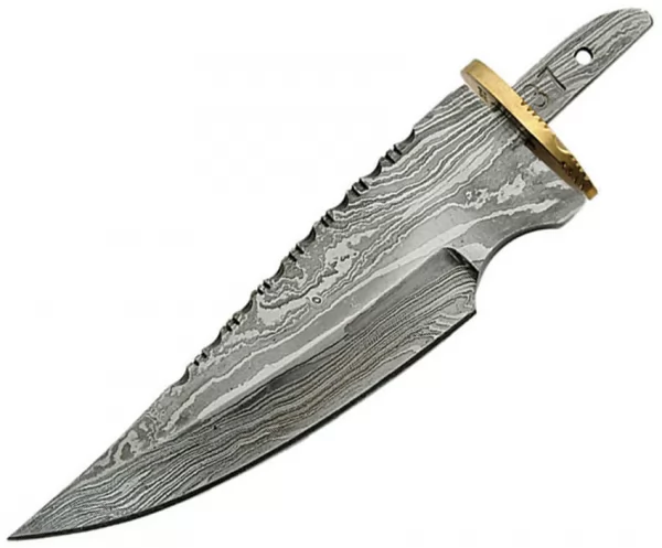 Knifemaking Damascus Blade With Sheath BLSODMB4