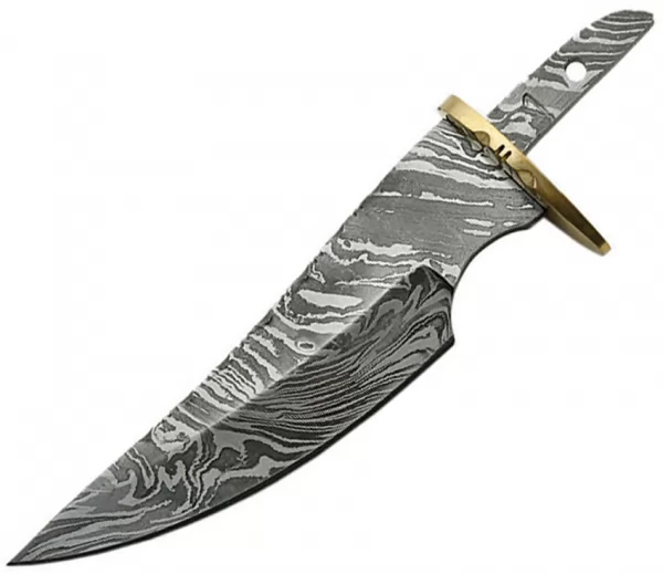 Knifemaking Damascus Blade With Sheath BLSODMB5