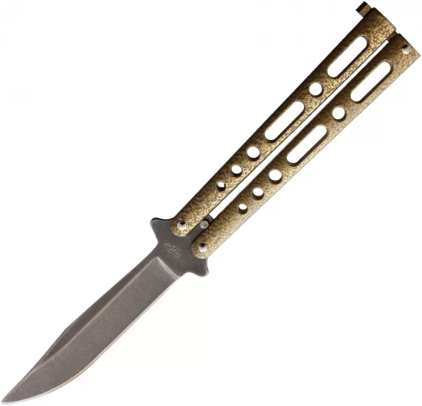 Benchmark Butterfly Gold Stonewash knives BM025