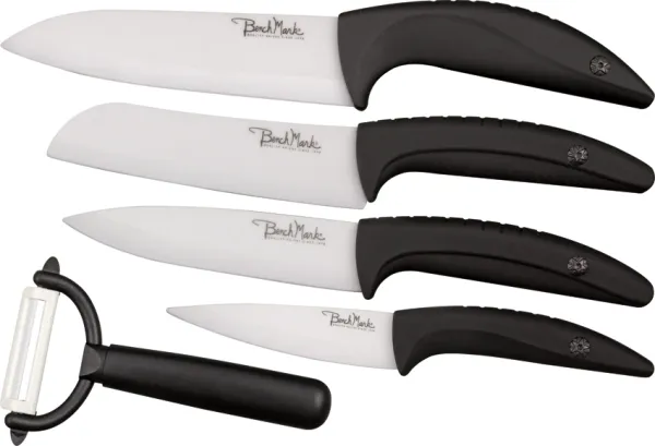 Benchmark Five Piece Ceramic Kitchen Set knives BMK022