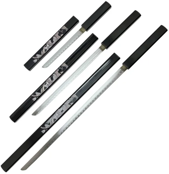 Bishamon Samurai Sword 3 Piece Set BMNSA125BKD