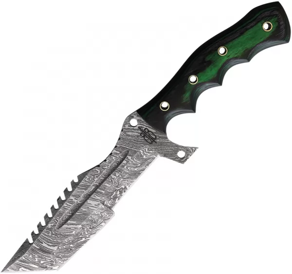 BucknBear Damascus Hulk Tanto Tracker BNB1227TT