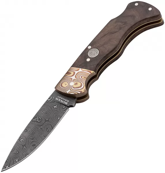 Boker Mokume Lockback Walnut knives BO110166DAM