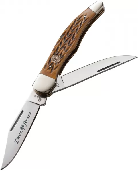 Boker Folding Hunter Brown Bone knives BO110273BB