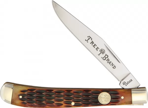 Boker Slim Line Trapper Brown Bone knives BO110735