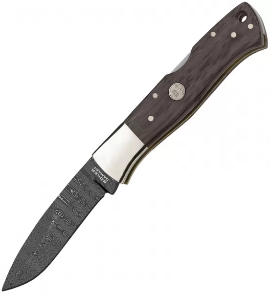 Boker Oak Damascus Lockback knives BO111100DAM
