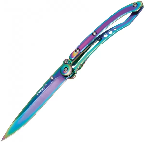 Boker Magnum Dejavu Framelock Rainbow knives BOM01RY271