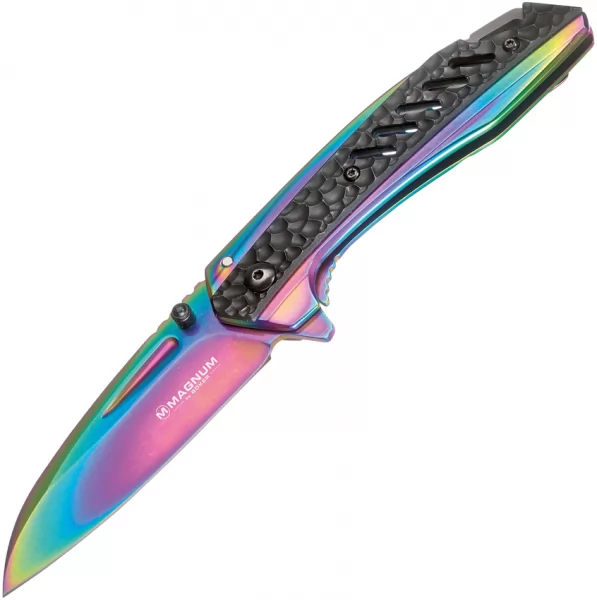 Boker Magnum Rainbow Charcoal Linerlock knives BOM01RY313