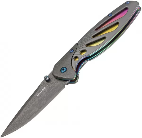 Boker Magnum Rainbow Odonata Linerlock knives BOM01RY314
