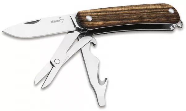 Boker Plus Mini Tech Tool 4 Zebra Wood knives BOP01BO879