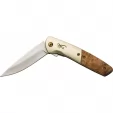Browning Nine Mile Framelock A-O Burl knives BR0470