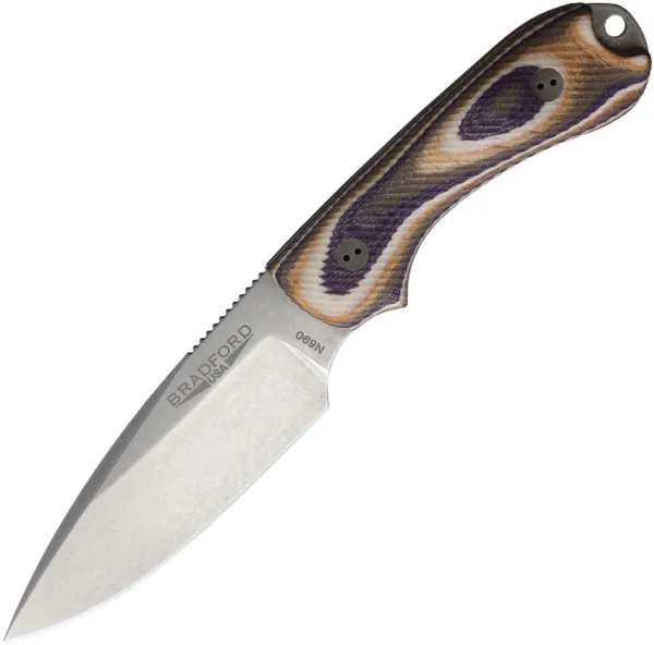 Bradford Knives Guardian 3 3D Purple G-Wood BRAD3FE136