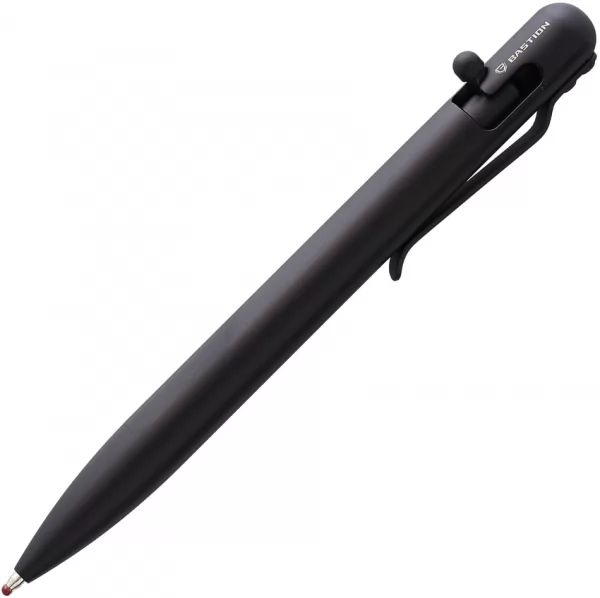 Bastion Bolt Action Pen Titanium Black knives BSTN248B