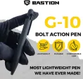Bastion Bolt Action Pen Black G10 knives BSTN262