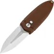 Bestech Knives Ququ Button Lock G10 Brown - BTKG57A3