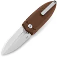 Bestech Knives Ququ Button Lock G10 Brown knives BTKG57A3