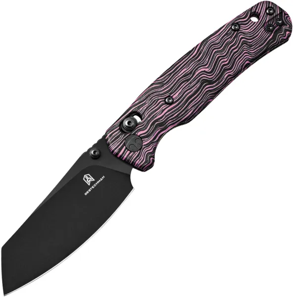 Bestech Cicadas Wing Crossbar Blk-Prp knives BTKMK06T1