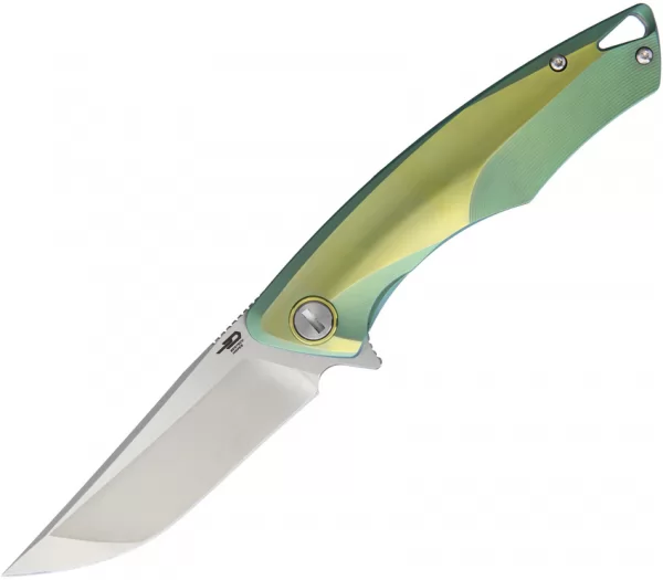 Bestech Dolphin Framelock Green-Gold knives BTKT1707D