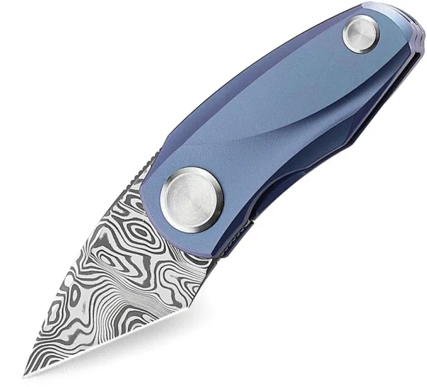 Bestech Tulip Damasteel Framelock Blue knives BTKT1913G