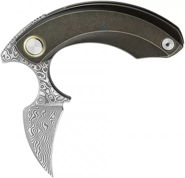 Bestech Knives Strelit Framelock Damascus-Brz knives BTKT2103J