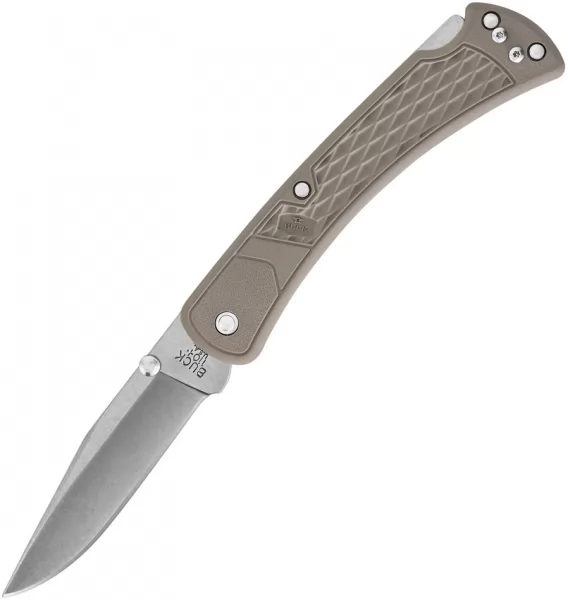 Buck 110 Slim Select Lockback Tan knives BU110BRS2