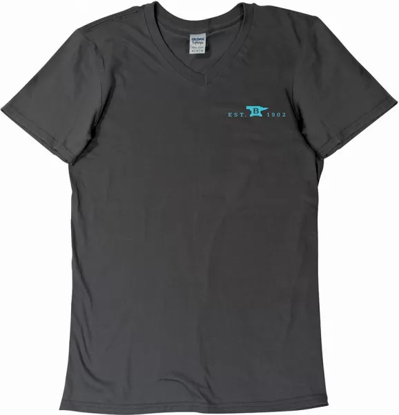 Buck Womens T-Shirt Gray-Teal L knives BU11274