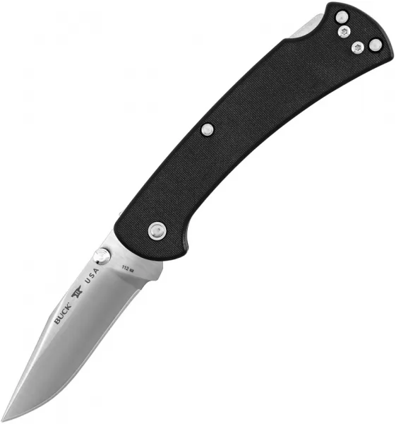 Buck 112 Slim Pro Lockback Black knives BU112BKS6