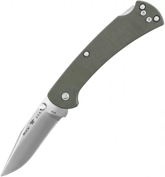 Buck 112 Slim Pro Lockback Green knives BU112ODS6