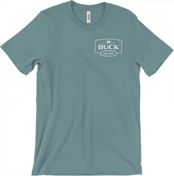 Buck Front Logo T-Shirt Slate L knives BU13348