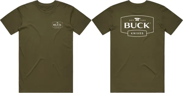 Buck Logo T-Shirt OD Green XXL knives BU13869