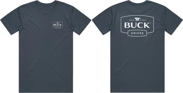 Buck Logo T-Shirt Petro Blue XL knives BU13880