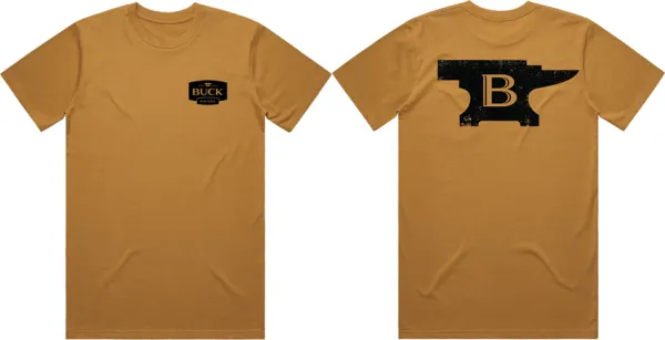 Buck Anvil T-Shirt Camel Lrg knives BU13885