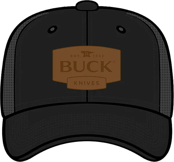 Buck Mesh Snapback Hat Blk knives BU14245