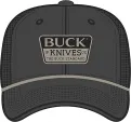 Buck Embroidered Patch Charcoal - BU14249