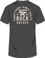 Buck Stacked Badge T-Shirt Gray XL - BU14293
