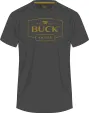 Buck Logo T-Shirt Gray LG - BU14334