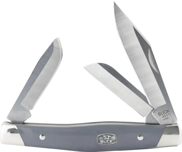 Buck Stockman Gray Nickel Silver knives BU301GYS2