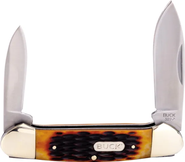 Buck Canoe Brown Jig Bone knives BU389BNSWM
