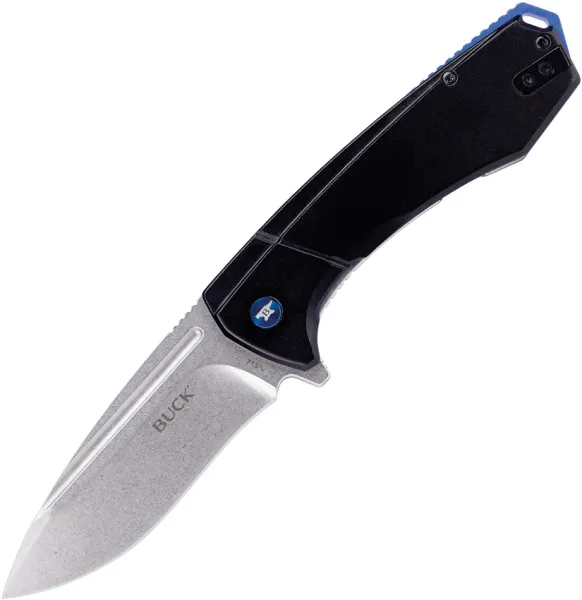 Buck Ruckus Framelock Black Blue knives BU713BLS