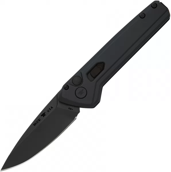 Buck Auto Deploy Button Lock Blk knives BU838BKS