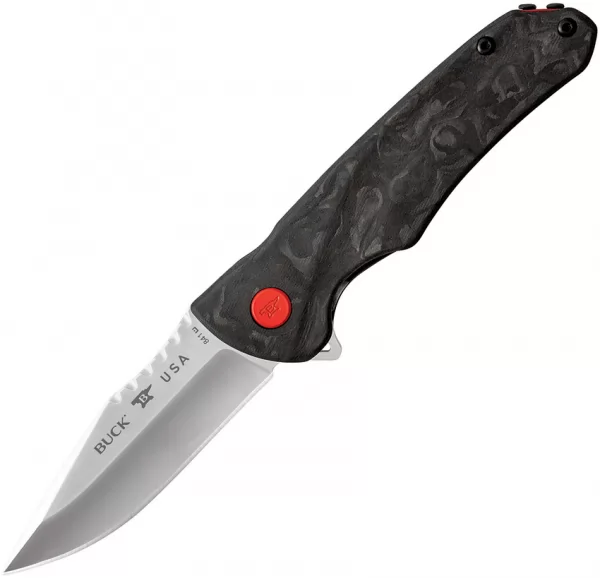 Buck Sprint Pro Linerlock Marble CF knives BU841CFS