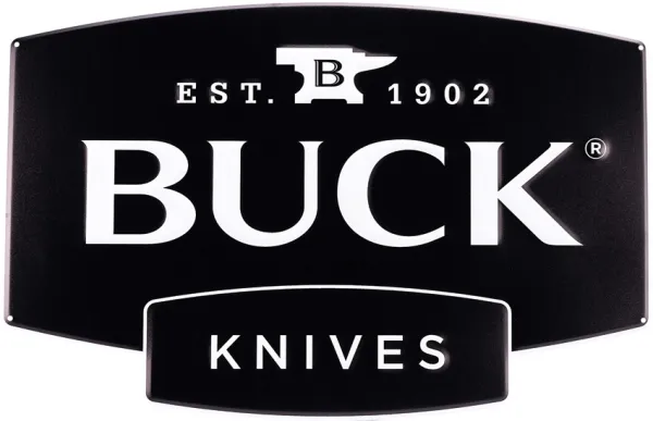 Buck Buck Logo Tin Tacker Sign knives BU95283