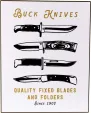 Buck Quality Blades Tin Tacker Sign - BU95308