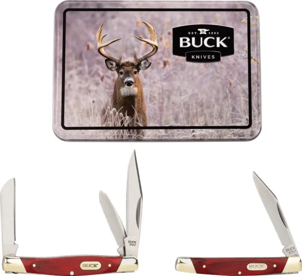 Buck Folder Combo Red Wood knives BUCMBOWM20C