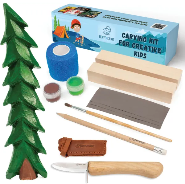 BEAVERCRAFT Spruce Tree Carving Kit BVRDIY08