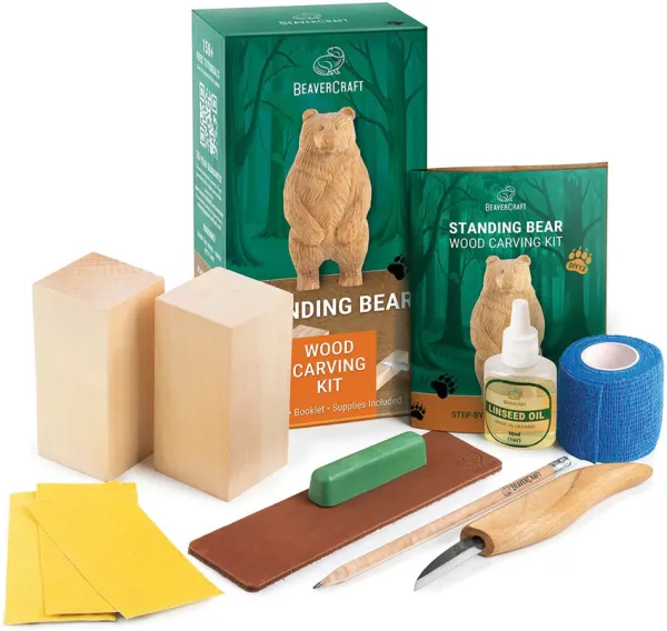BEAVERCRAFT Standing Bear Carving Kit BVRDIY12