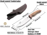 BEAVERCRAFT Fixed Blade Guthook BVRGTK1